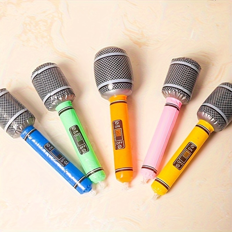 

10pcs Microphone Inflatable Toy Microphone Rock Cute Inflatable Toy Easter Gift