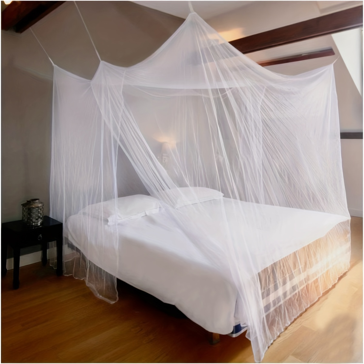 Mosquito Net Net Hooks Two Opening Net Bed Canopy Bedroom - Temu