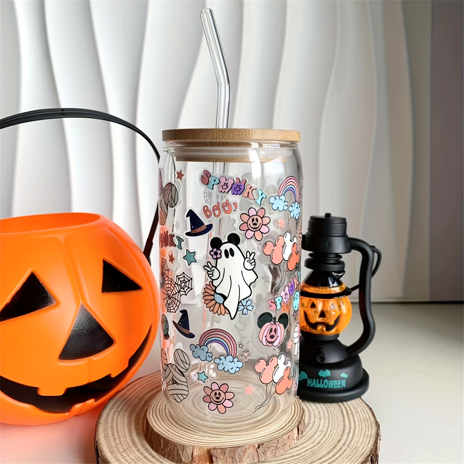 Beer Can Glass Beer Can Glasses Soda Can Glass Iced Coffee Glass Halloween  Glasses Glass Coffee Cup Halloween Cup Spooky Season Spooky Vibes 