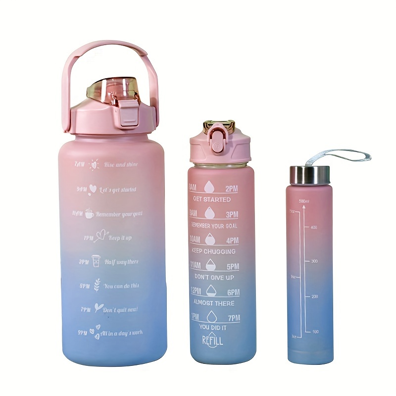 Motivational Sports Water Bottle 3 Piece Set