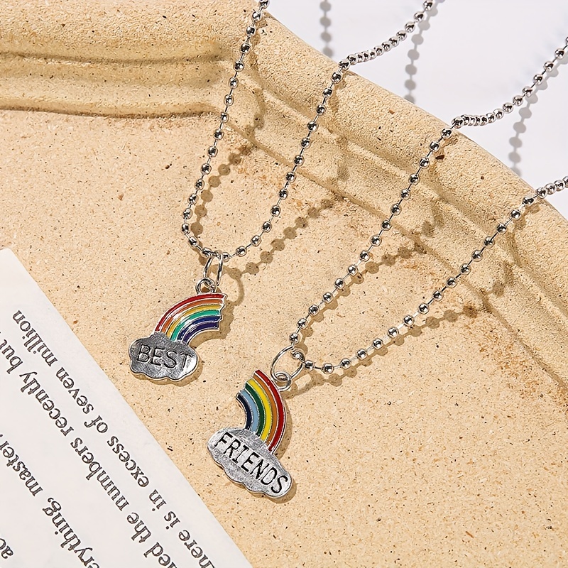 Gold Alloy Lock Heart Necklace Three Piece Clavicle Chain, Size