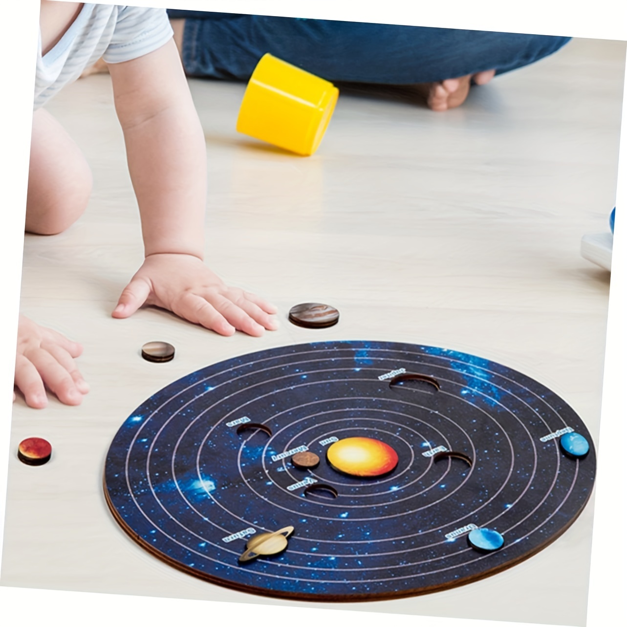 Wooden Solar System Puzzle for Kids Parties & Play