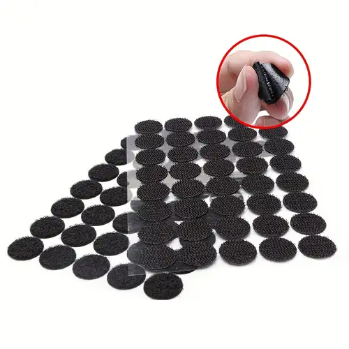 Self Adhesive Dots - 0.59 Diameter Waterproof Sticky Back Hook Dot Loop  Dot for School, Office, Home, Mounting Arts & Crafts (Black-0.59', 1000)