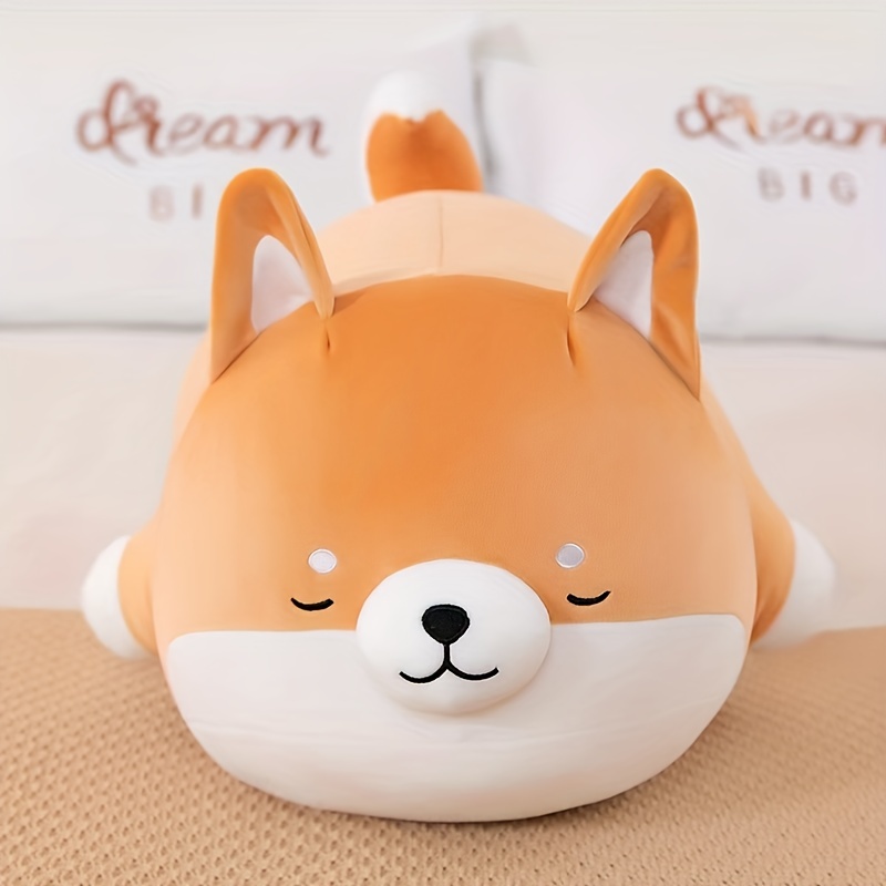 Oreiller,Animal mignon et doux, grosse peluche, motif chien Shiba Inu, pour  bébé, oreiller dessin animé, bonne - 50-55cm[E70]