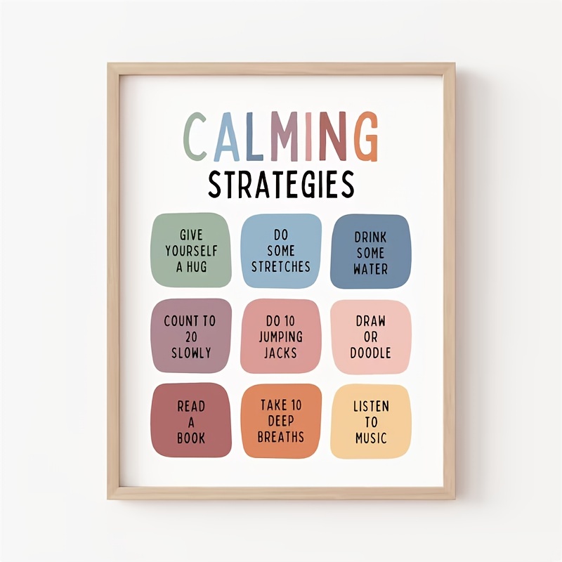Office Wall Decor Calming Corner Poster Chart Temu