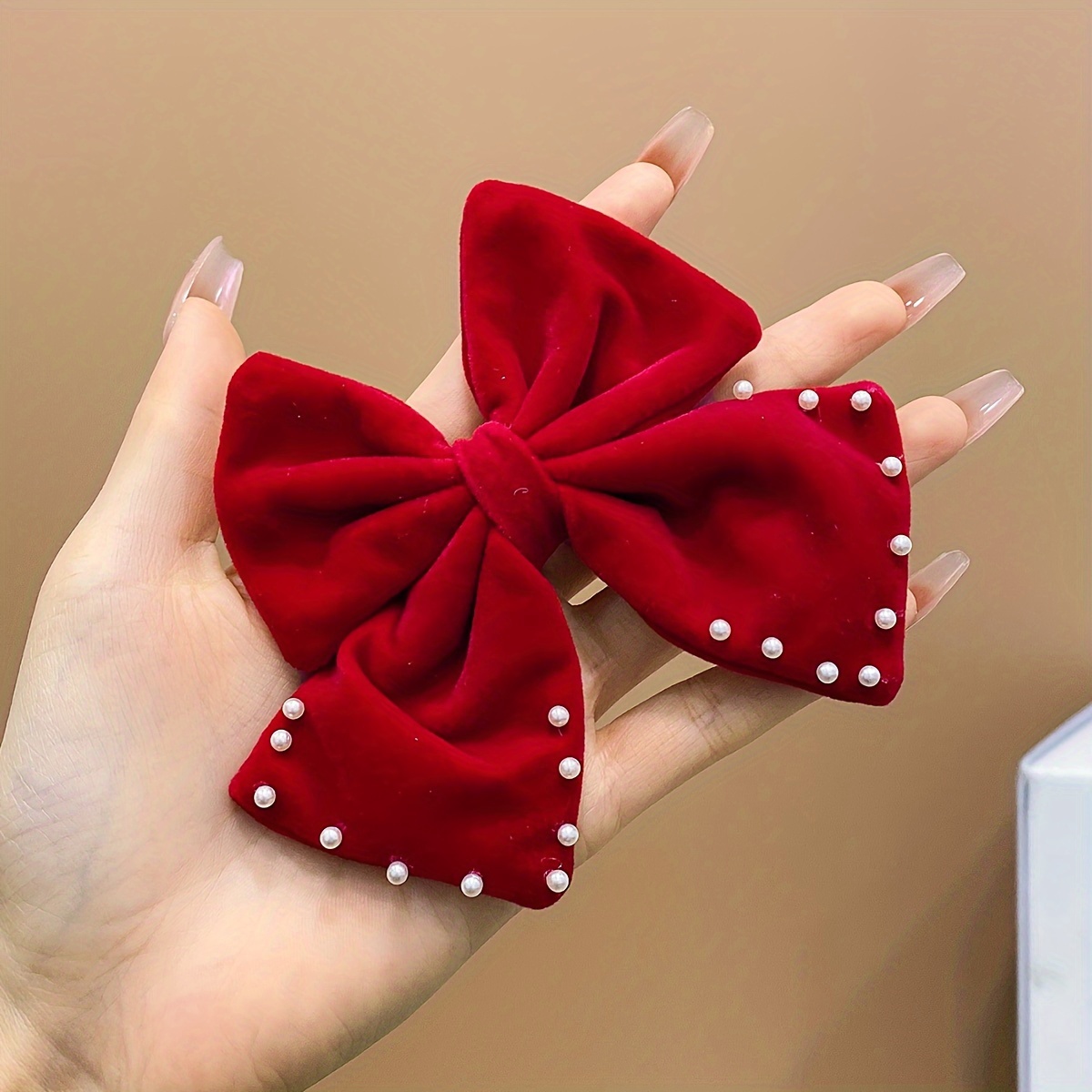 Red Bow Clip - Temu