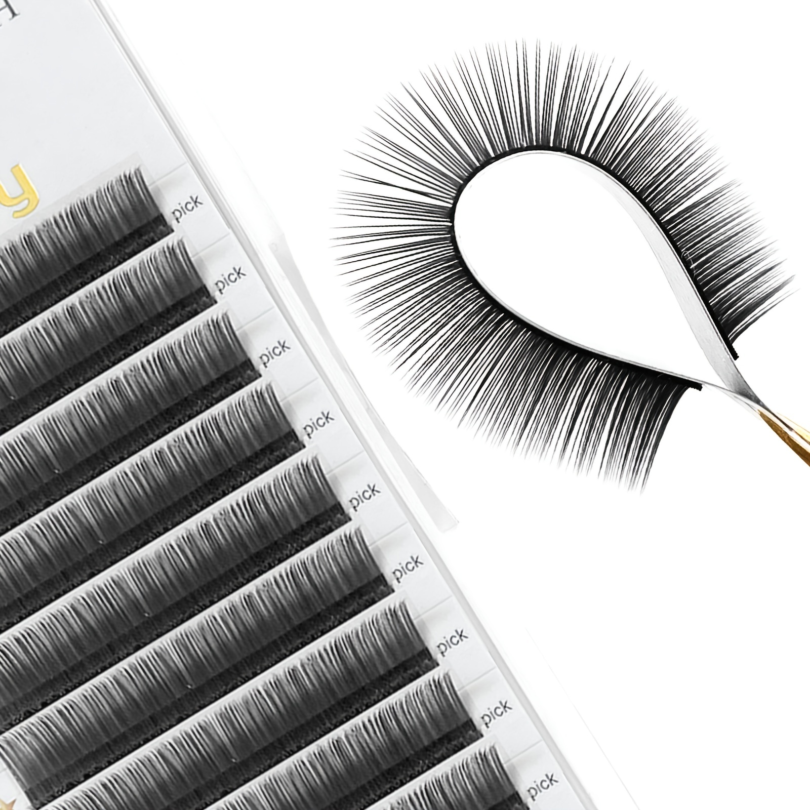 Natural Matte PBT Eyelash Extensions Soft Split Tips for Individual Lashes