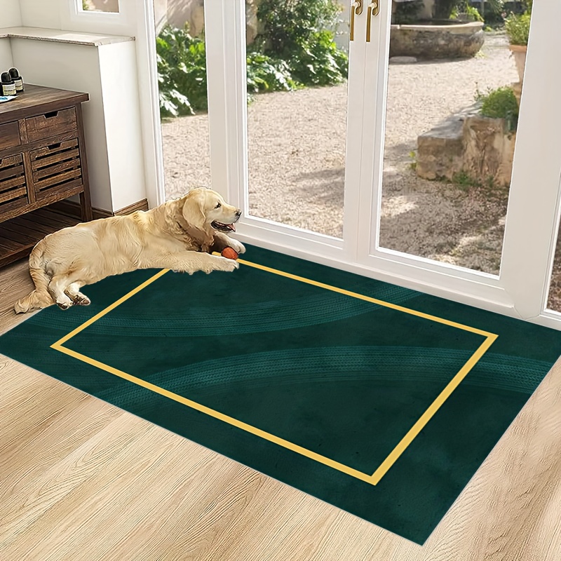 Drum Pad Soundproof Carpet Bedroom Piano Shock-Absorbing Floor Mat Large  Area Home Living Room Coffee Table Blanket (Color : Green, Size 