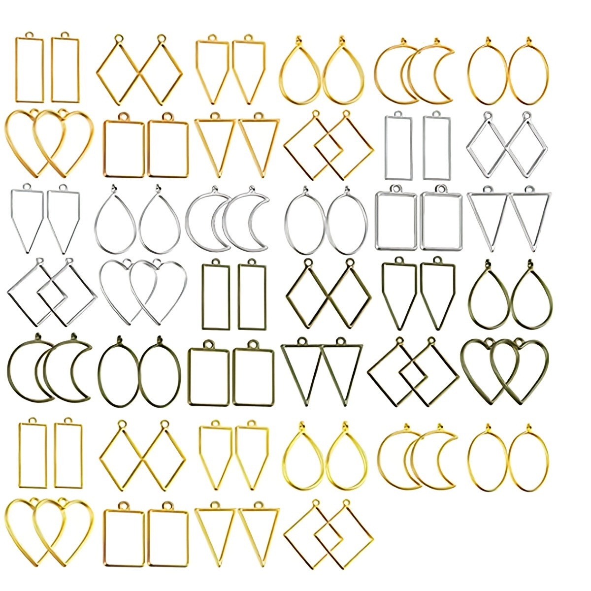 Alloy Drop Glue Border Pendant Set