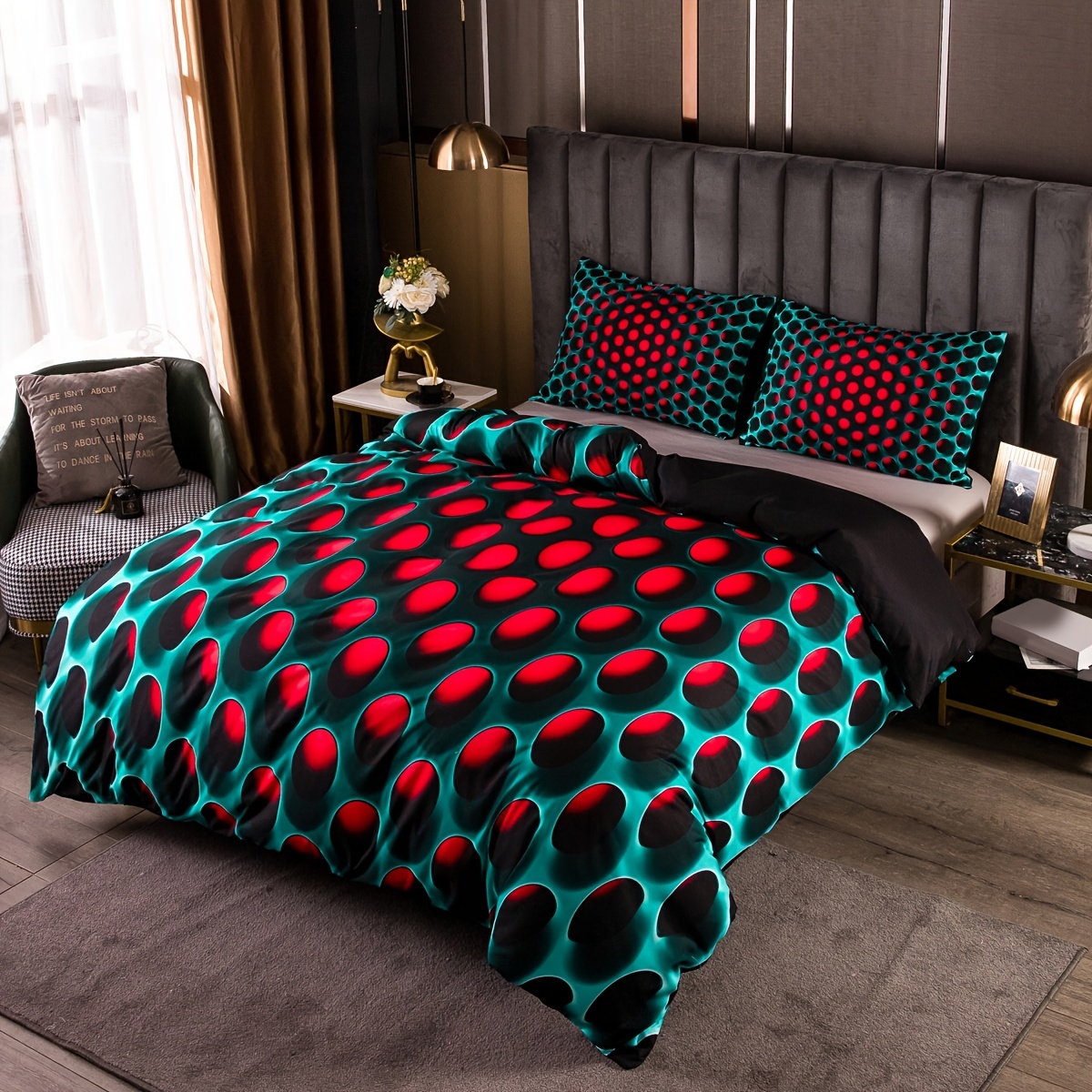 Triggle, Colorful Secret Geomoetry, Play Duvet Cover by Azima