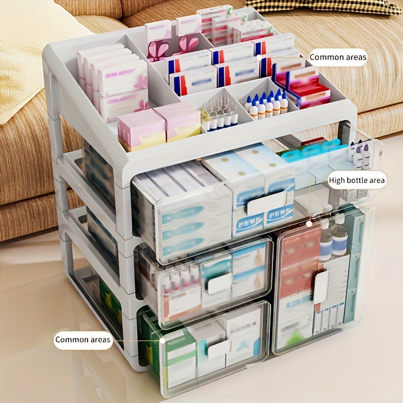 1pc Plastic Drawer Type Storage Box, Household Art Crafts Storage Box, Wall  Mounted Storage Rack Organizer