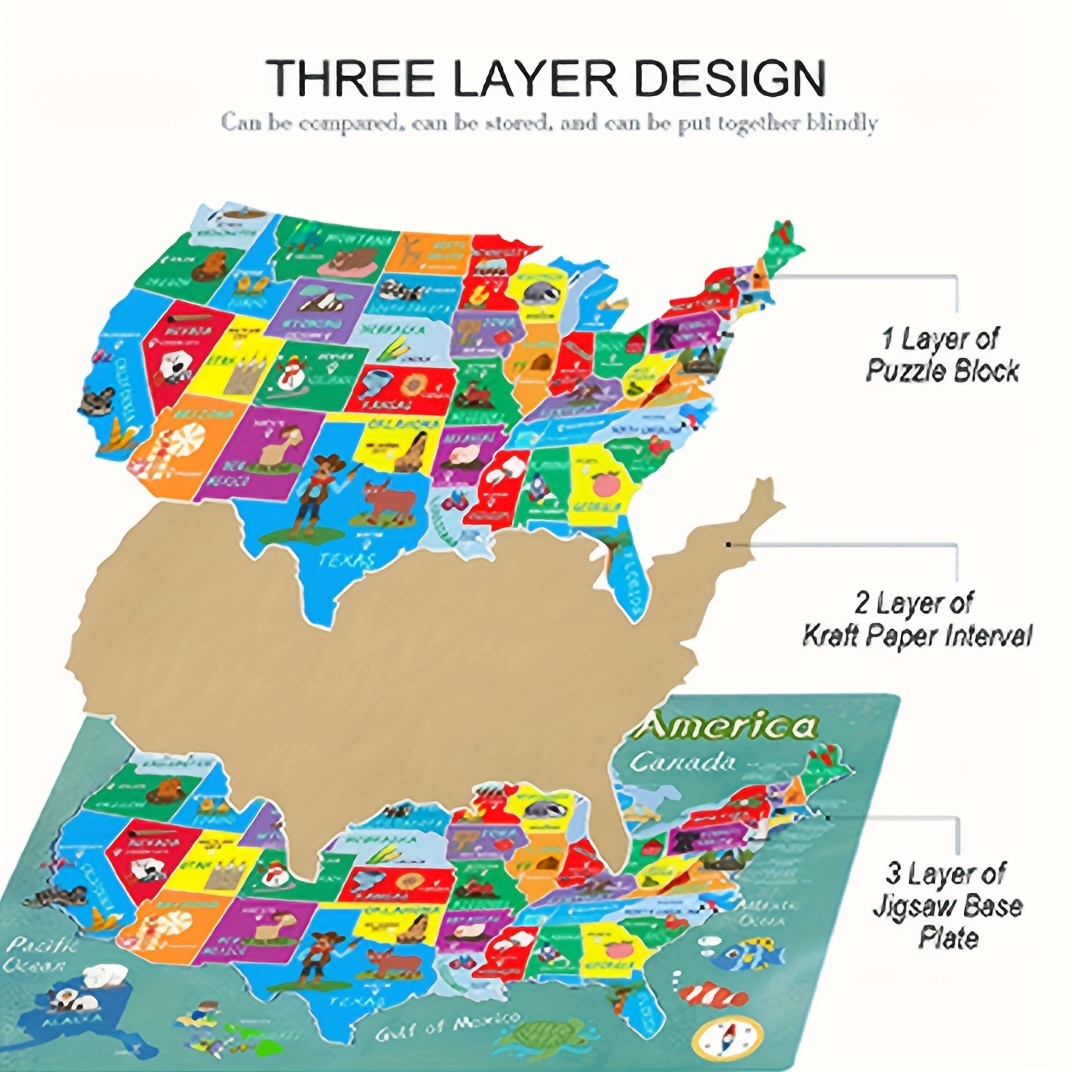 Wooden United States Map Puzzle - 963be4ea0ba53b9f2847c46e0c43ad9f 