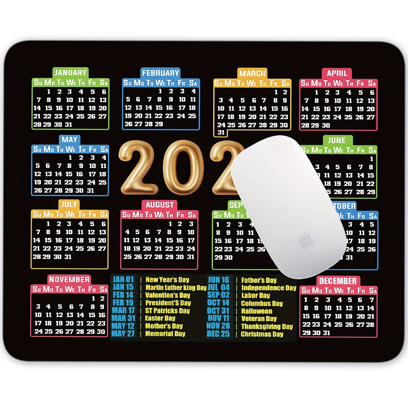 Tappetino Per Mouse Calendario 1pc 2024, Design Accattivante Per Donne E  Ragazze Tappetino Per Mouse Rettangolare, Tappetino Per Mouse In Gomma