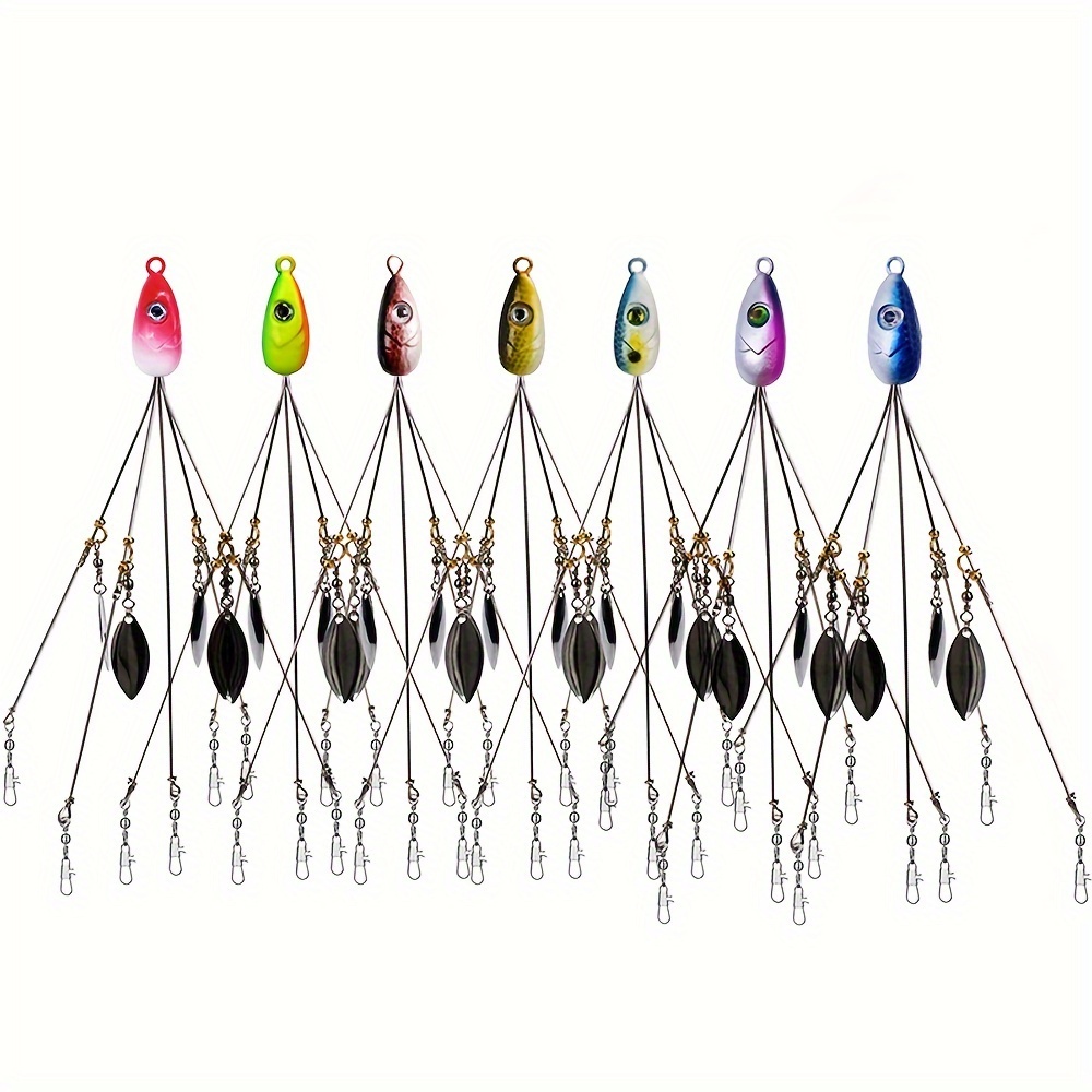  Goture Alabama Umbrella Rig Fishing Rigs for Bass Striper  Fishing 5 Arms Alabama Rig Swimbaits with 8 Willow Blades Fishing Umbrella  for Trout Perch Walleye Freshwater/Saltwater : Sports & Outdoors
