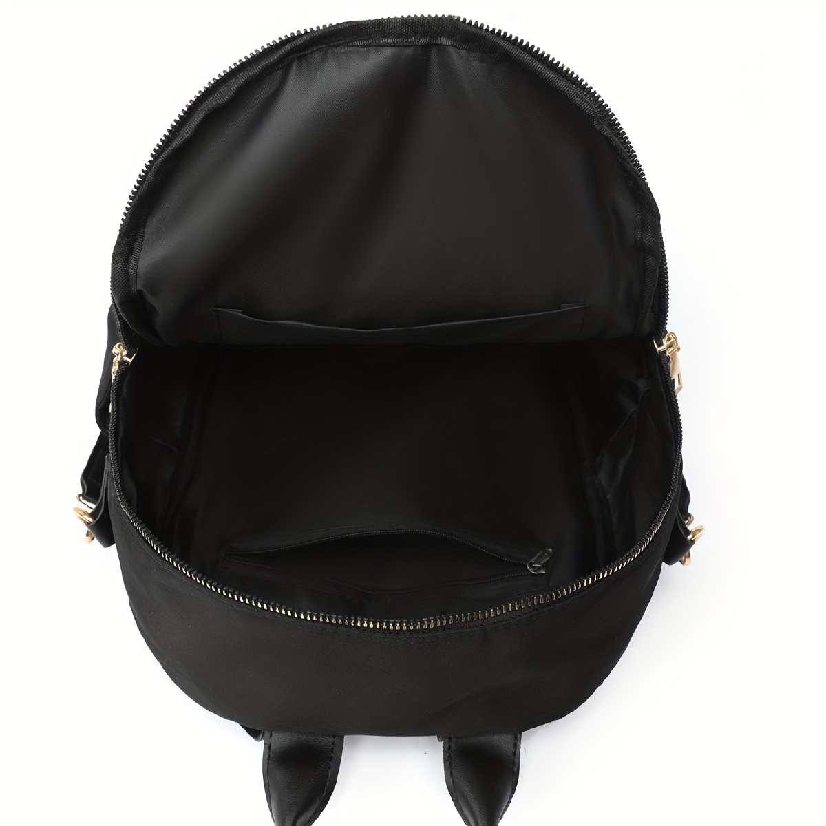 Women Backpack Leather Female School Bag Polyester Black White