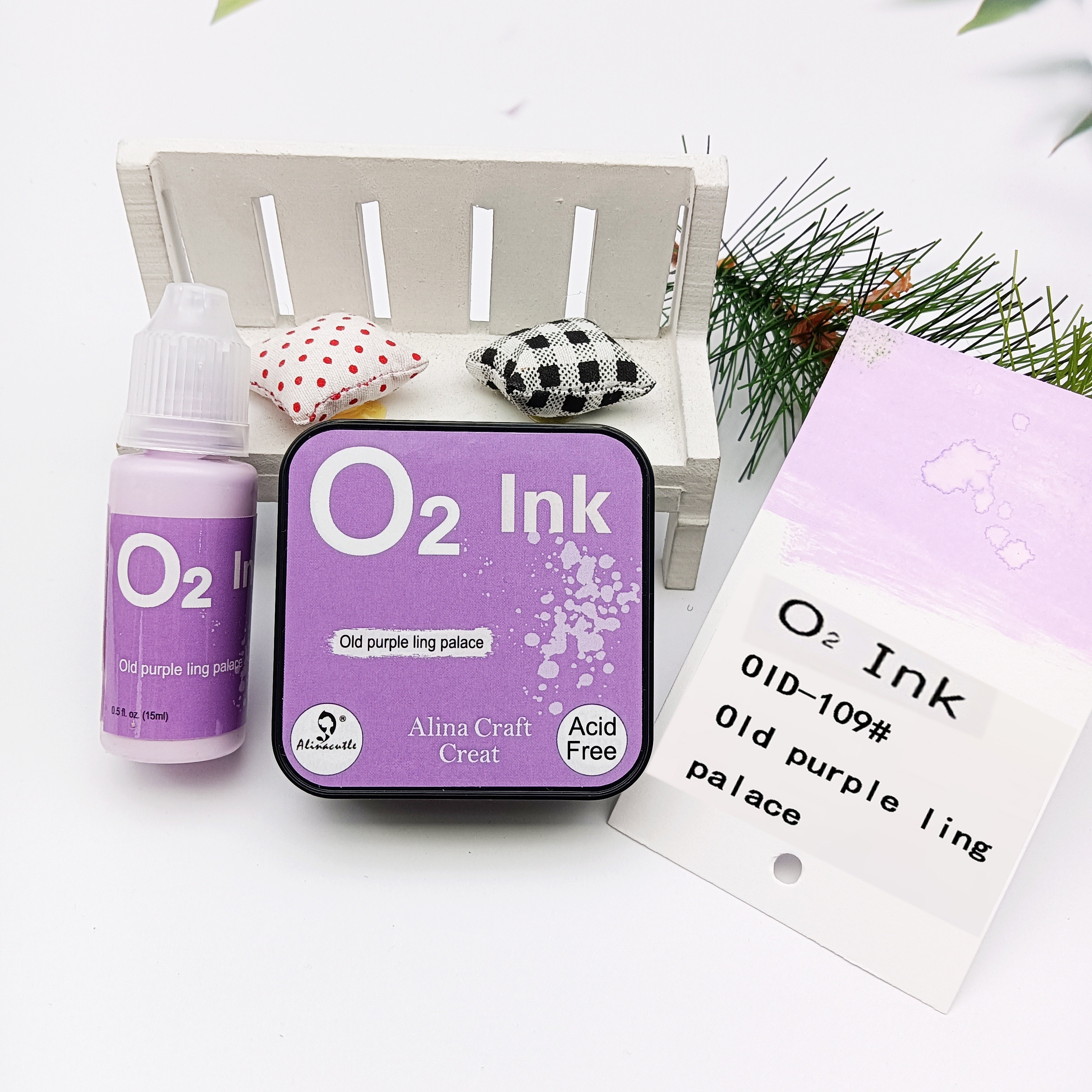 O2 Ink Pad With 1 Bottle Refill Ink Stamping Tools Water - Temu