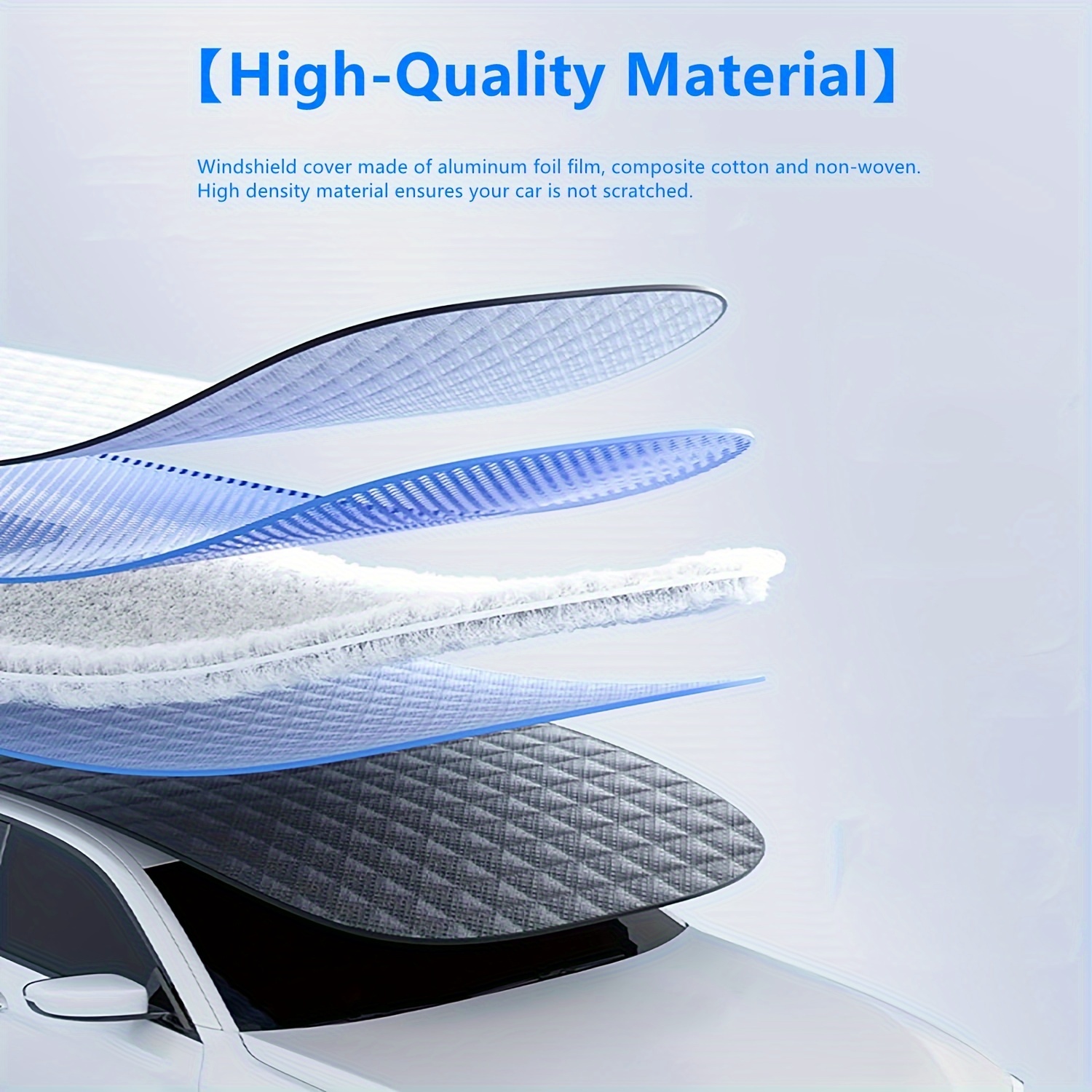 Windshield Cover For Ice And Snow,Magnetic Car Windshield Snow Cover,  Winter Frost Guard Car Window Covers, Anti-UV For Cars Trucks SUVs