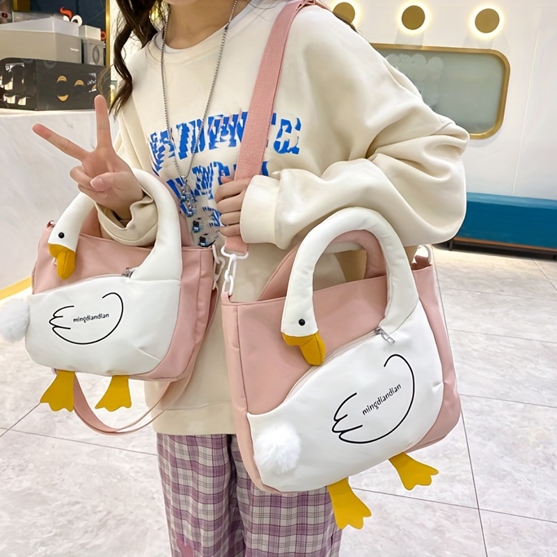 Duck Design Crossbody Bag, Kawaii Cartoon Fanny Pack, Girls Cute