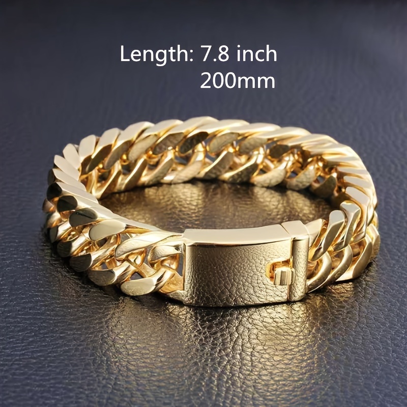 Men's Chunky Cuban Link Chain Bracelet Stylish Jewelry
