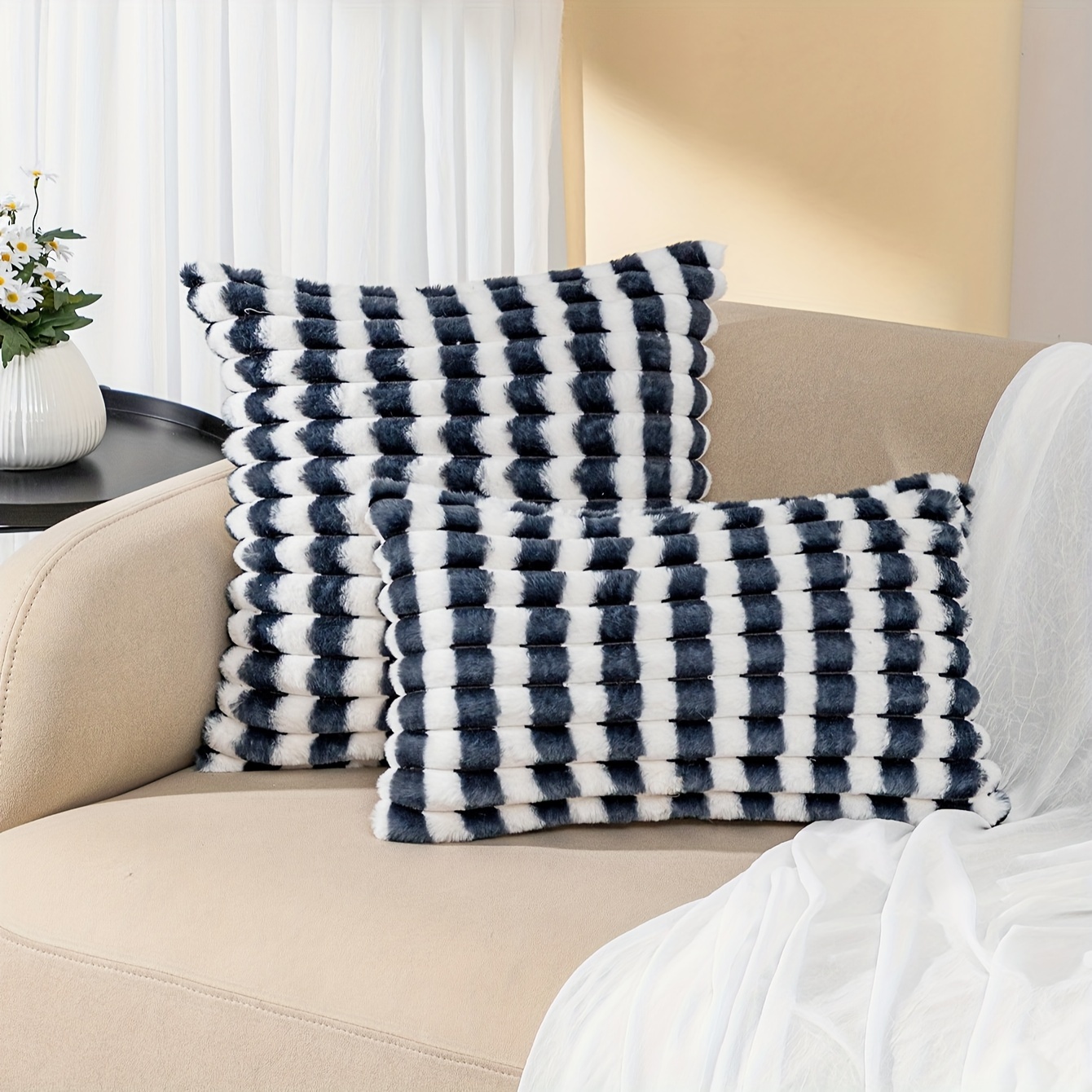 Stylish Blue Geometric Throw Pillow Covers For Home Decor - - No Pillow  Insert Included - Temu