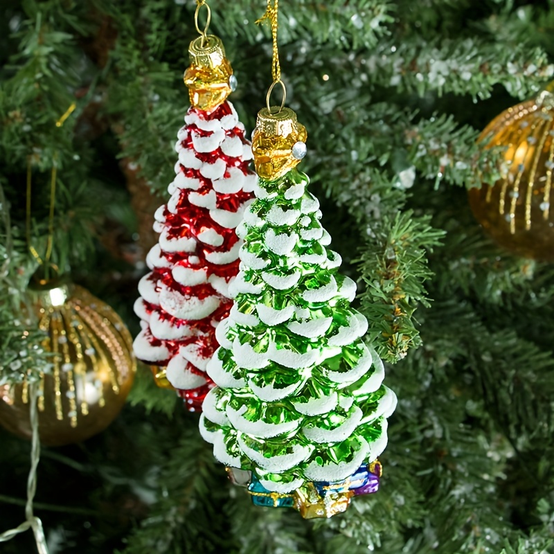 Glass Christmas Theme Tree Beads For Jewelry Making Diy - Temu