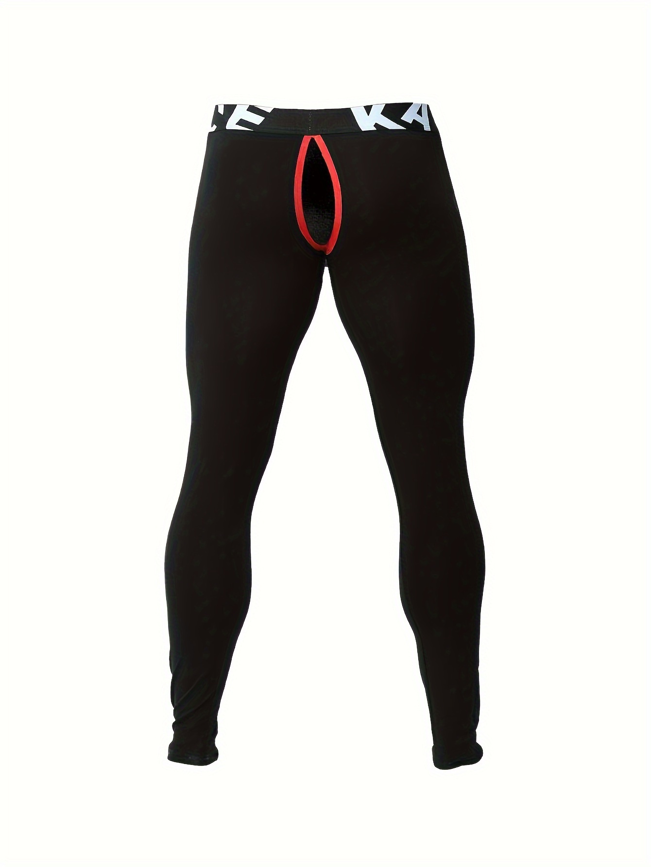 Men's Fit Sports Leggings Crotchless Active High Stretch - Temu
