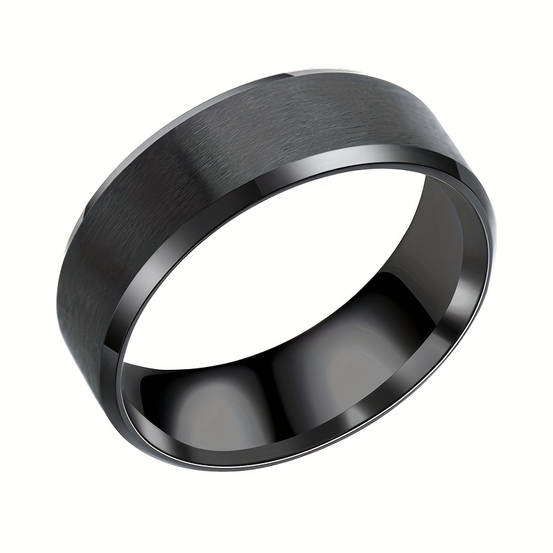 Matte Titanium Steel Ring For Men
