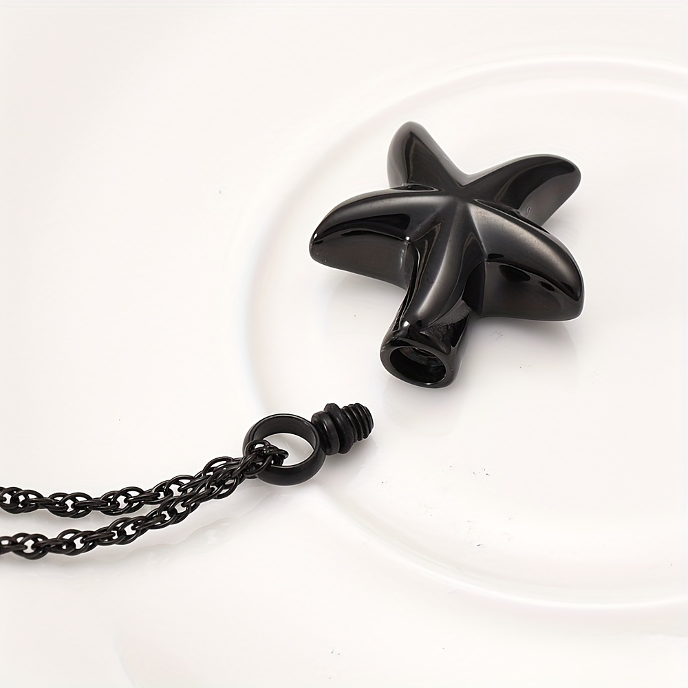 Starfish Cremation Pendant Necklace Stainless Steel Starfish - Temu