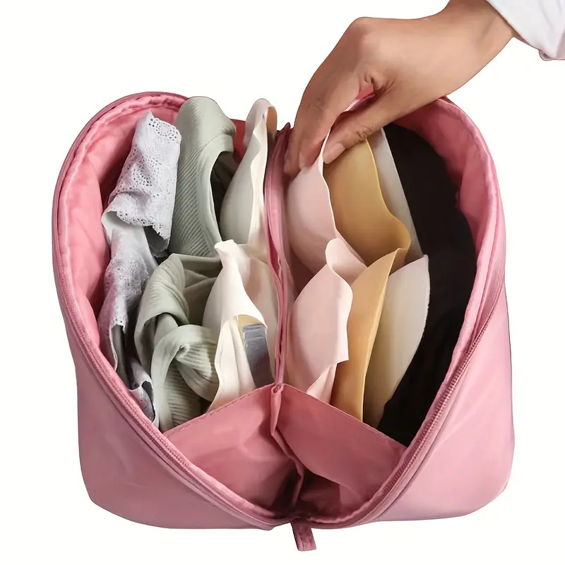 Solid Color Travel Underwear Storage Pouch Lightweight - Temu Canada