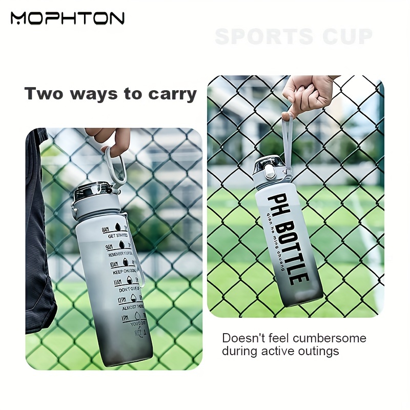 1L 34oz Cup BPA Free Gradient Color Motivational Gym Fitness