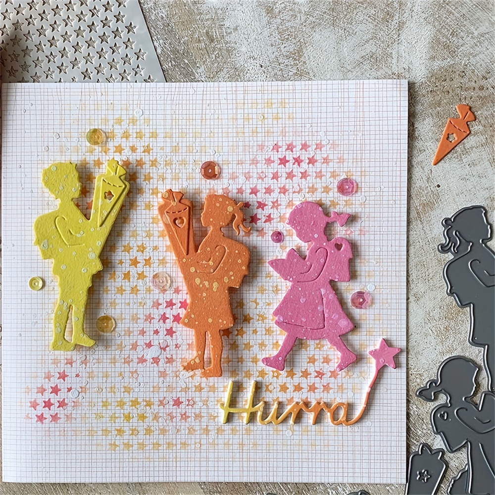 1pc Girl Metal Die Cuts For Card Making, DIY Handmade Scrapbook