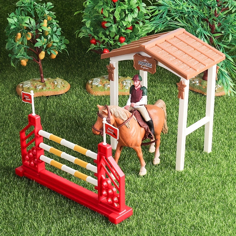 Establo y casa de silla para caballo de juguete, caballo de juguete, caballo  de juguete estable, caballo de juguete de casa de silla, caballo de juguete  -  México