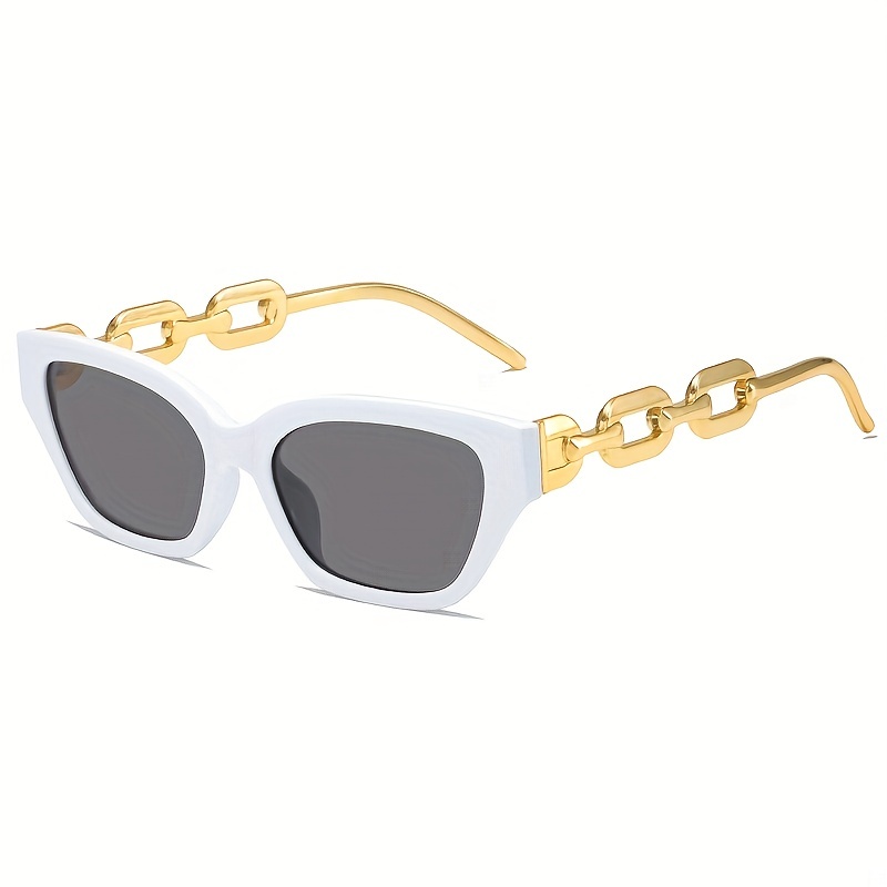 Cat Eye Fashion Sunglasses For Women Men Casual Chain Charm Gradient Glasses  For Summer Beach Party, Uv400 - Temu