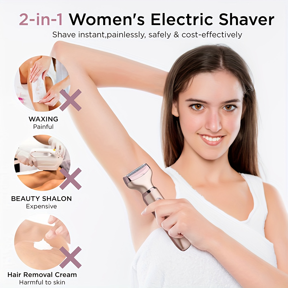 2 piezas de afeitadora eléctrica de cejas para mujer, maquinilla de afeitar  facial de precisión, funciona con pilas, pequeña depiladora facial con