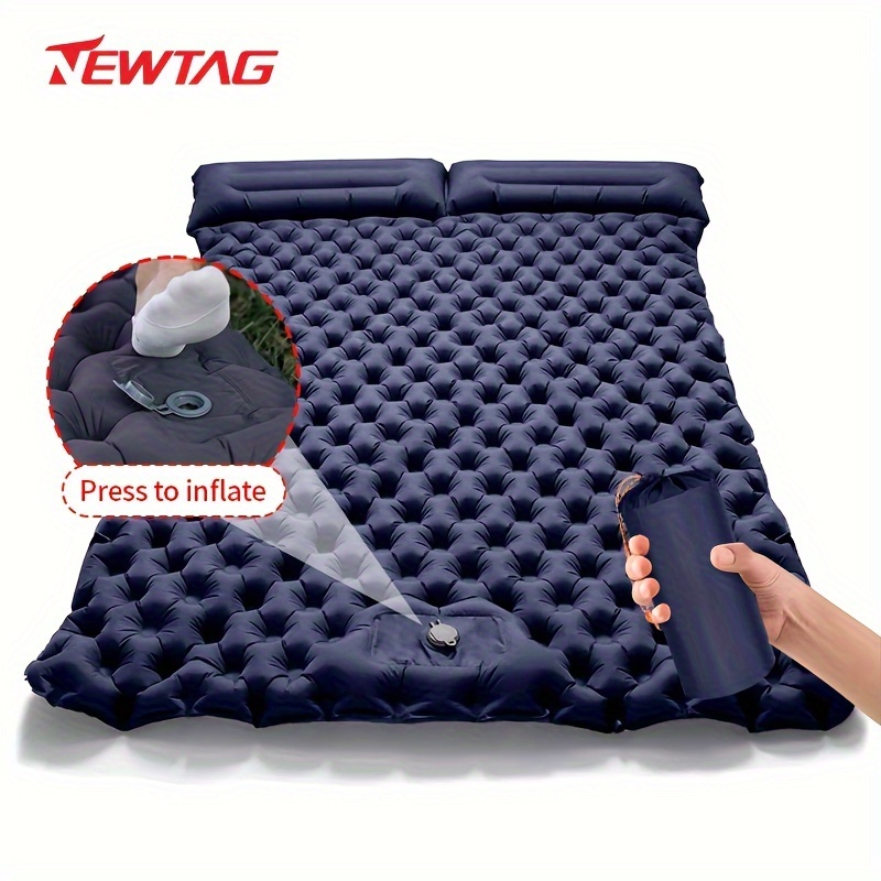 

Quick Inflation By Pressing, Thickened Insulation Air Mattress, 40d Nylon Tpu Tear-resistant, Lightweight Portable Inflatable Mat, Moisture-proof Inflatable Bed Built-in Pump For Outdoor Camping