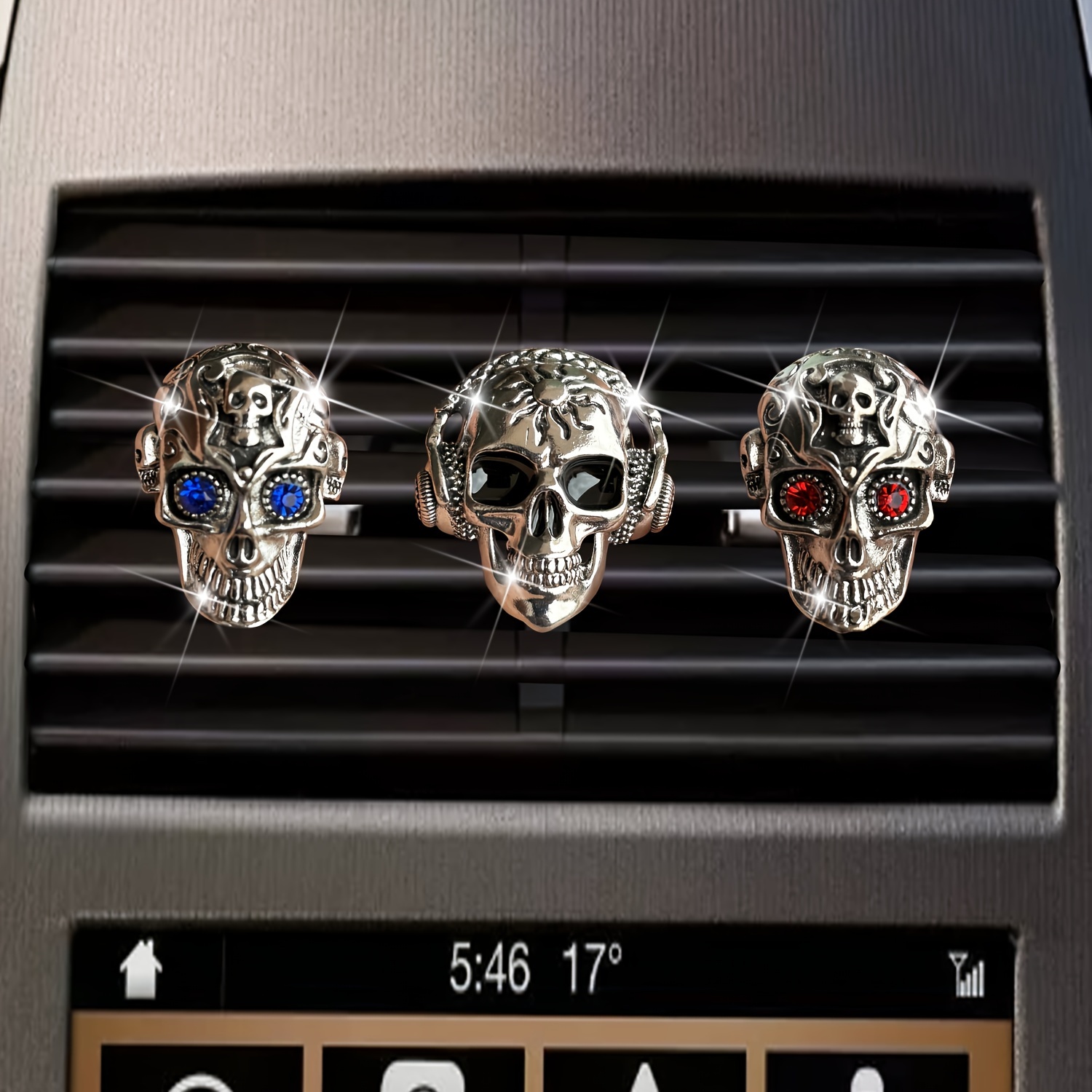 Stylish Skull Design Car Interior Accessories Creative Skull - Temu