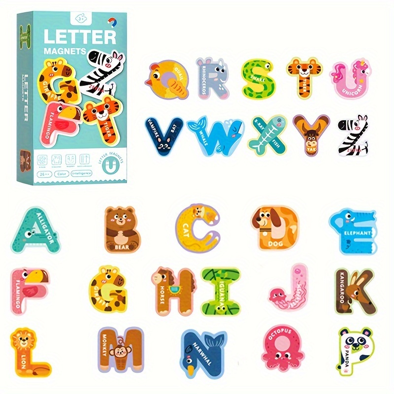 Letras Magnéticas Para Niños Alfabeto Magnético Educativo - Temu
