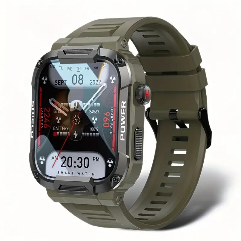 ONEGRA Reloj Inteligente Para Hombres, Ip68 Impermeable 1.85 Pulgadas  400mAh Batería Reloj Inteligente De Llamada Inalámbrica Para Xiaomi Android  Ios