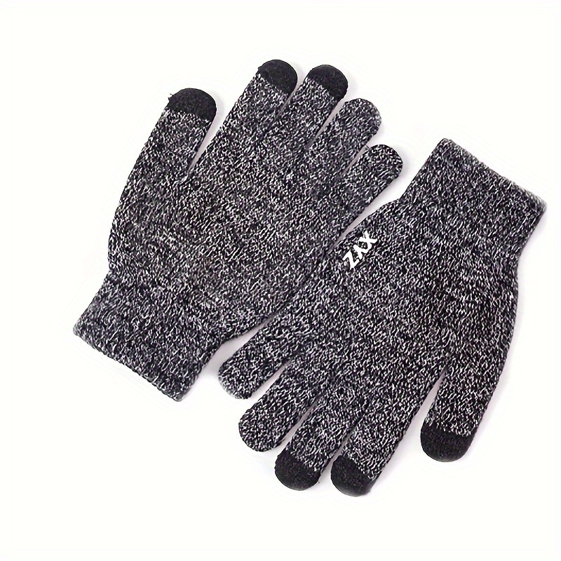 1pair Unisex Stretchy Knit Touch Screen Gloves Winter Holiday