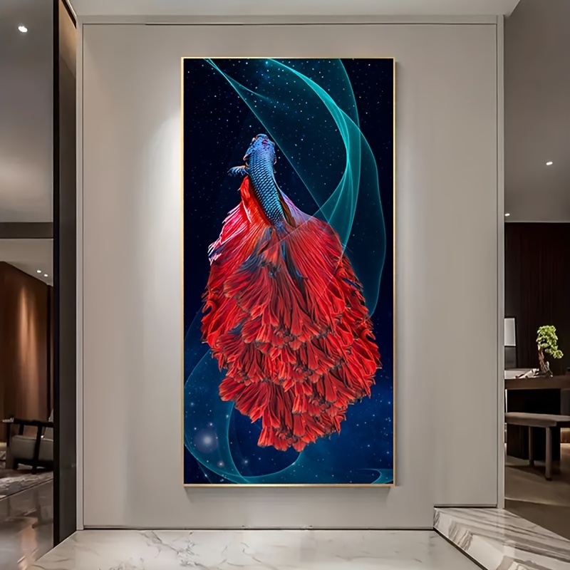 Unframed Canvas Poster Modern Art Big Fish In Sea Wall Art - Temu