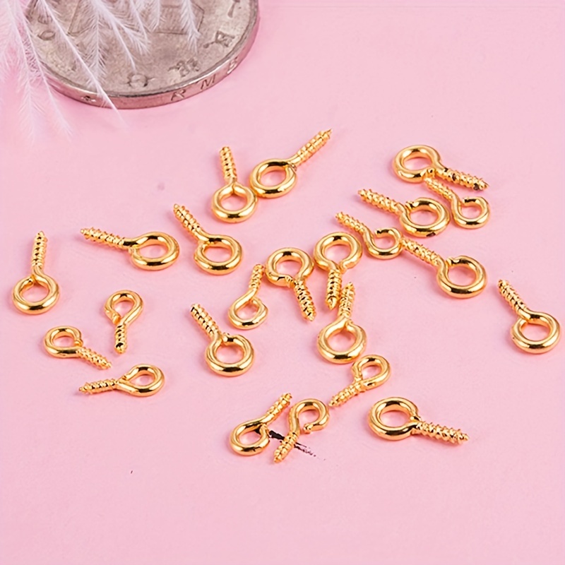 200Pcs Mini Screw Eye Pins for Jewelry Making Pearl Beads Screw