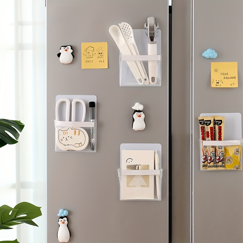 1pc Multi-functional Transparent Refrigerator Side Door Storage