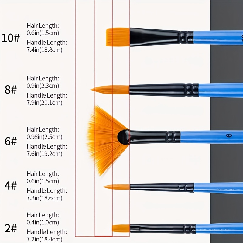 Corot Paint Brushes Sets Nylon Hair Watercolor Brushes - Temu