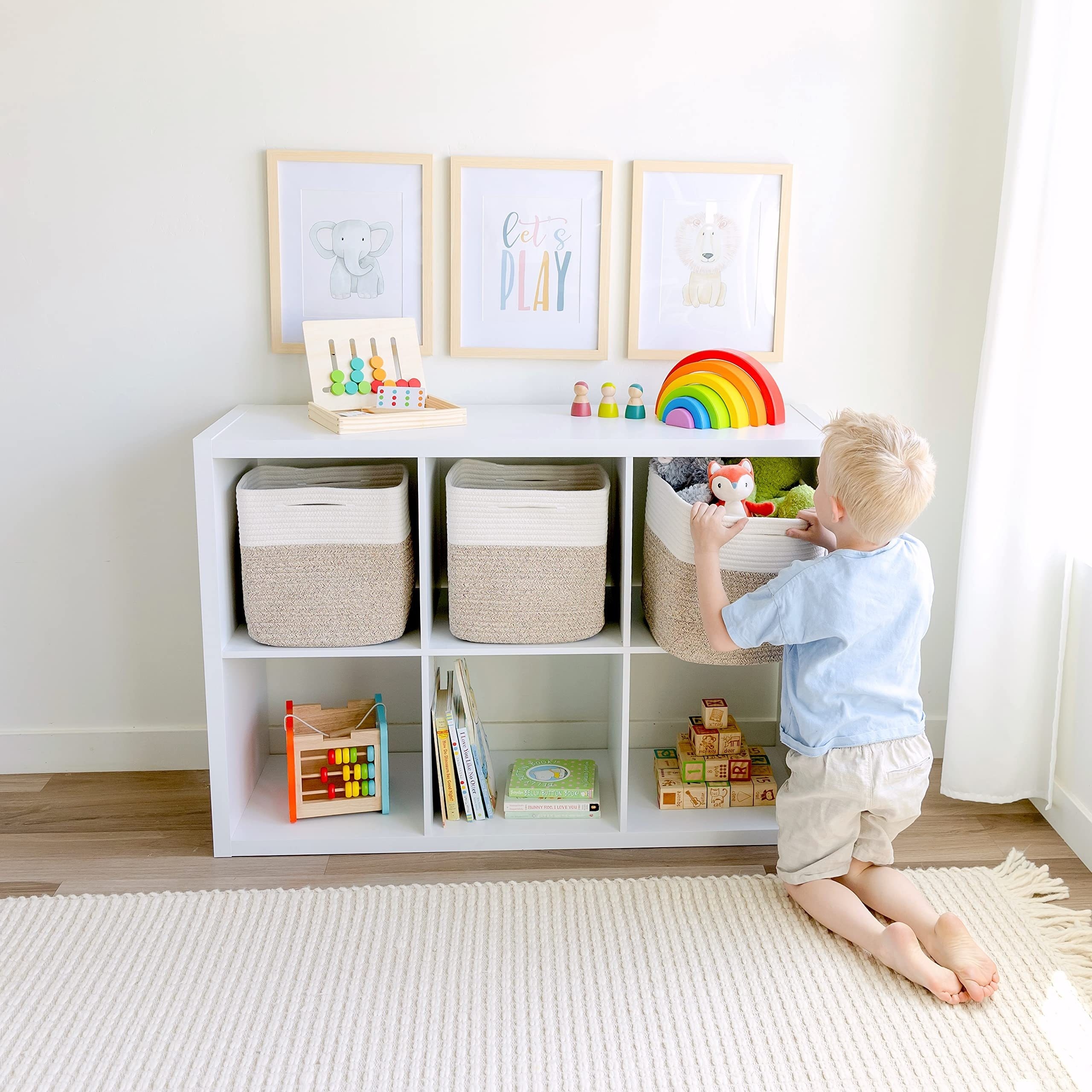 cubos almacenamiento tejidos cuerda 11 pulgadas Temu Peru