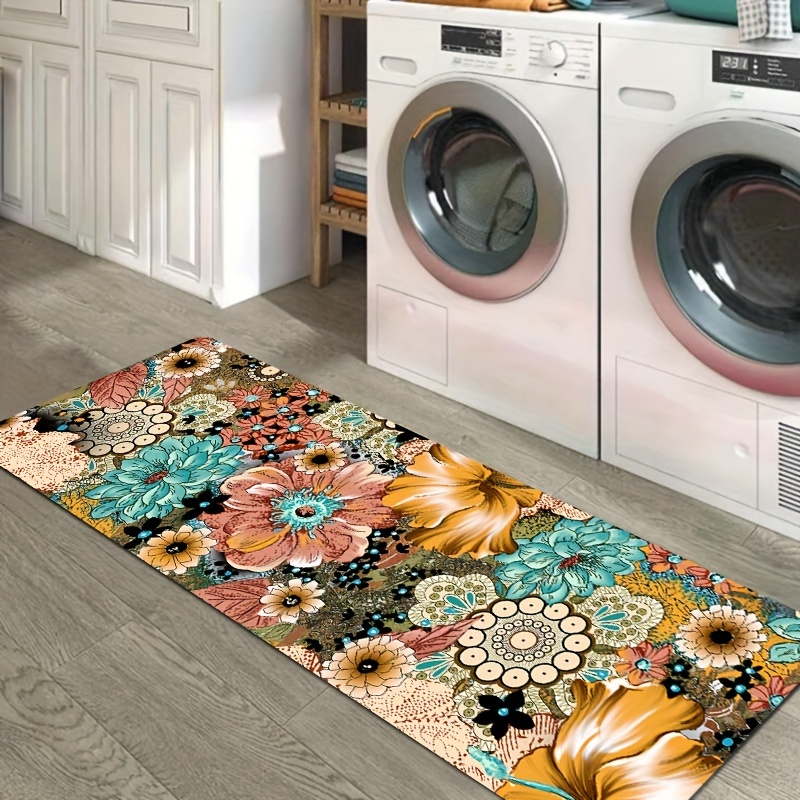 Anti-fatigue Kitchen Mat, Anti-slip Hallway Balcon Polyester Carpet,  Absorbent Bath Memory Foam Mat, Laundry Floor Mat, Entrance Doormat,  Washable Household Runner Rug For Hallway Laundry - Temu