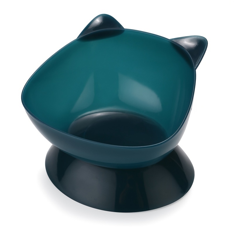Cat Ear Shaped Raised Pet Inclined Food Bowl Cat Dog Dishes Temu