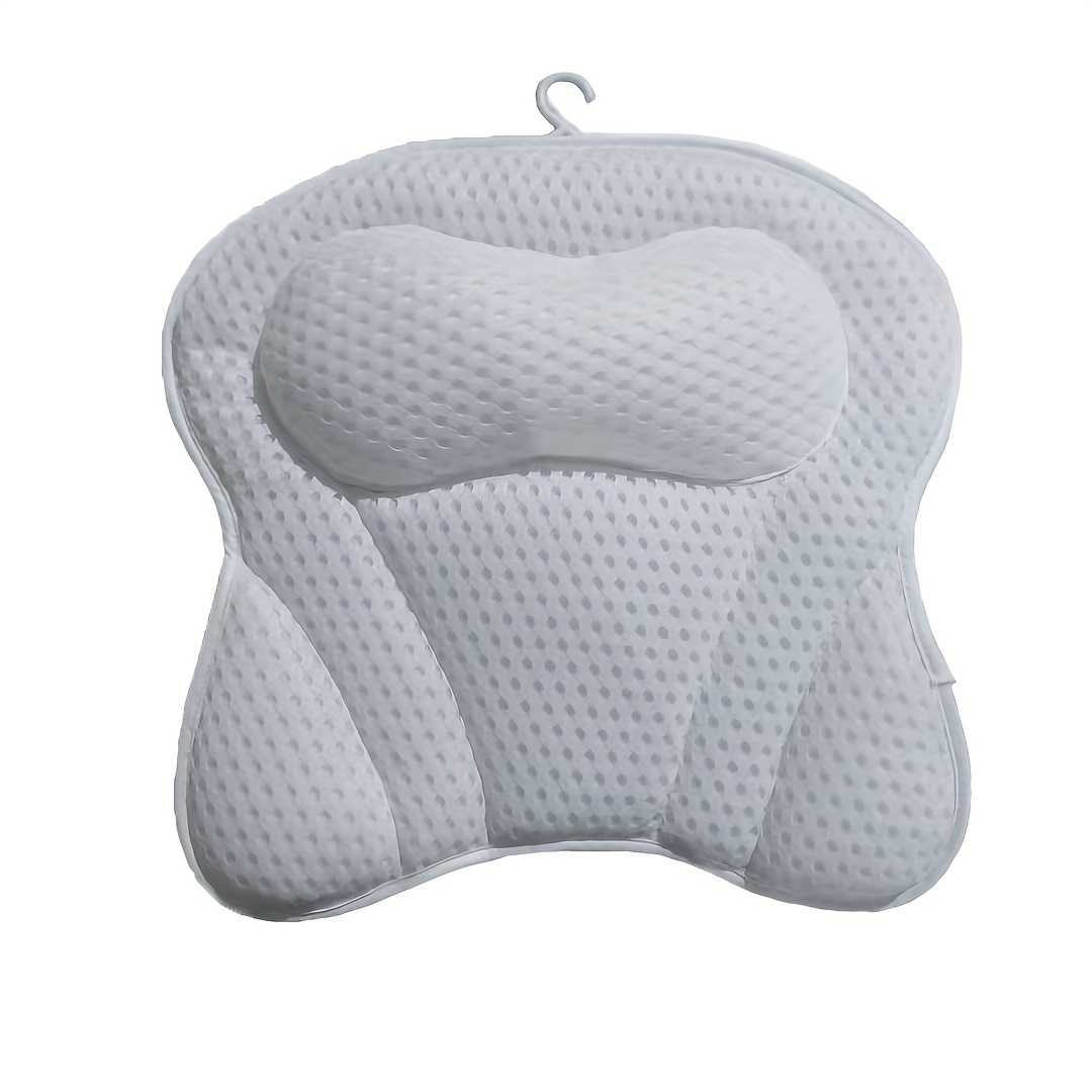 Almohada de baño ergonómica Bañera Almohada de spa, antideslizante 6  ventosas grandes para un soporte perfecto para la cabeza, el cuello, la  espalda y los hombros
