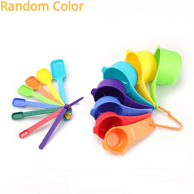 10pcs/set Random Color Measuring Spoon, Simple Measuring Cup For Baking