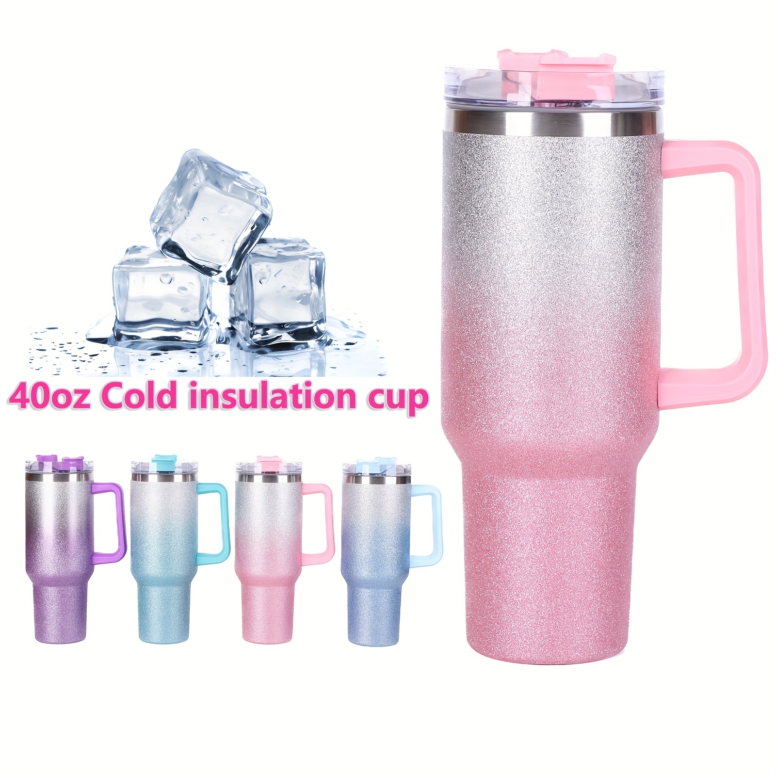 Gradient Color Insulated Cup Diamond Paint Shiny Fashion - Temu