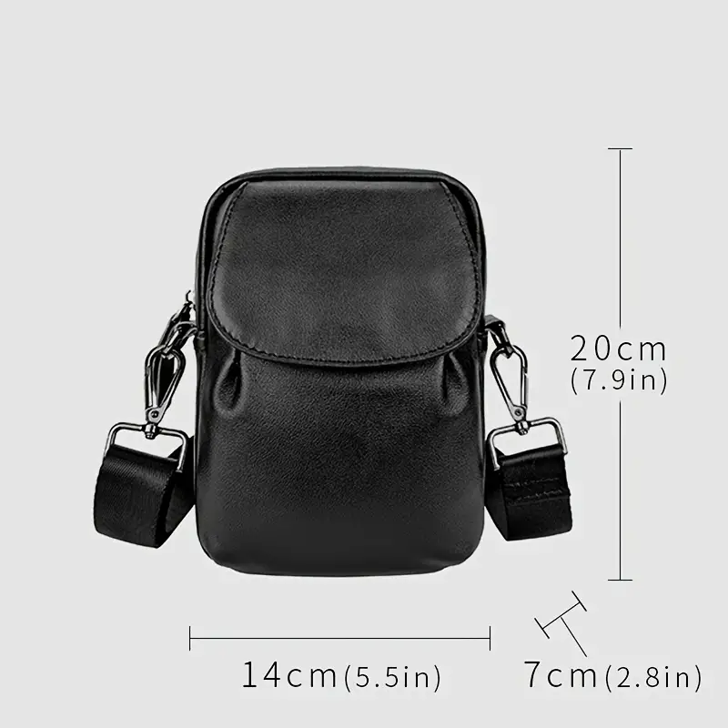 Men's Leather Crossbody Bag, Mini Man Purse Small Side Bag For Men, Mini Messenger  Bag Shoulder Bag For Phone For Passport - Temu